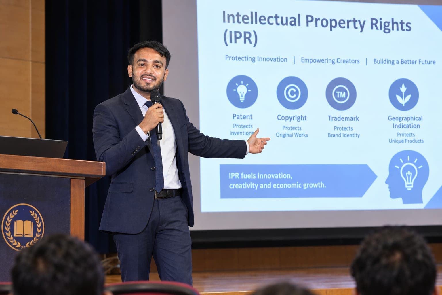 Explaining the four types of IPR on stage