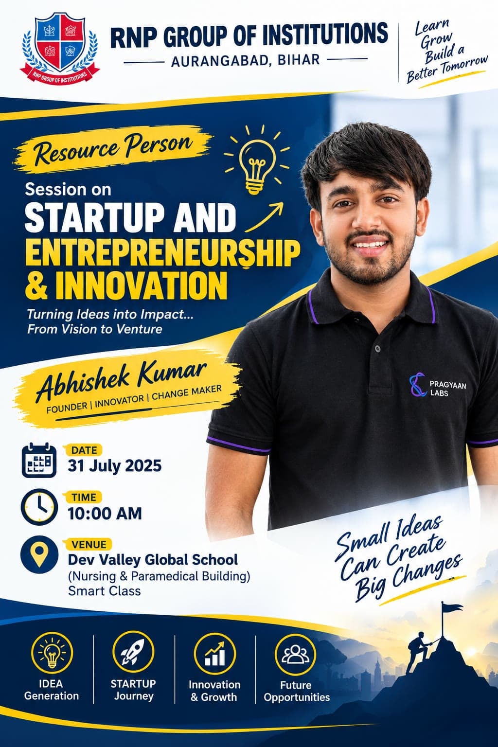 Resource Person invitation from RNP Group of Institutions, Aurangabad