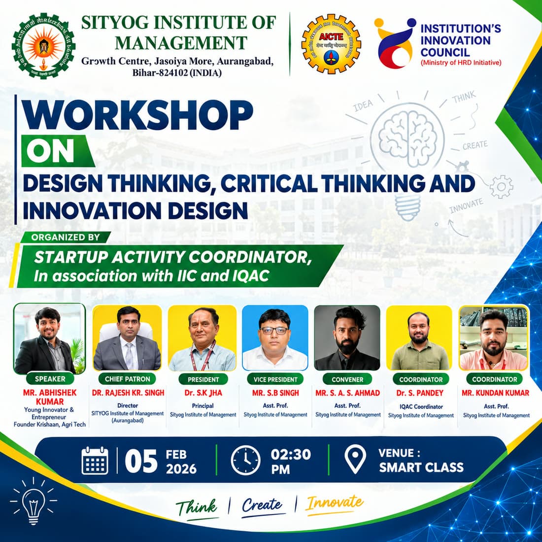 Speaker invitation from Sityog Institute of Management, Aurangabad